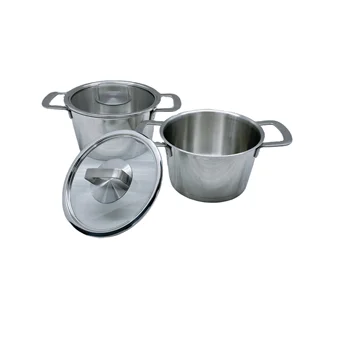 Kitchen 18/20 cm Mirror design  Stock Pot Impact bonding bottom Slanted soup pot set