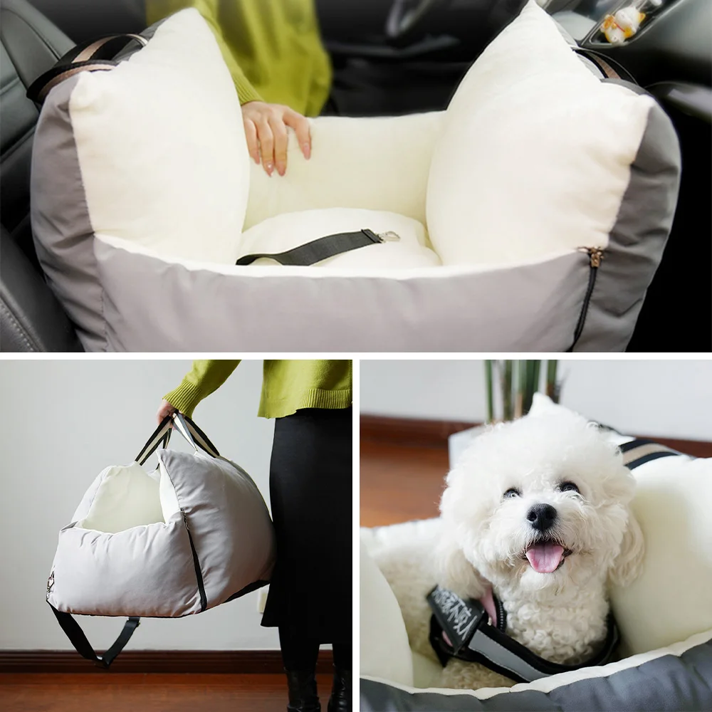 OEM & ODM customized travel dog car booster seat bed details