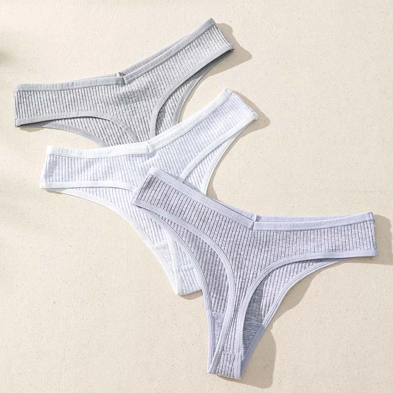 Wholesale Daily Wear Solid Cotton Panties Comfortable Ladies Traceless Panties Women's Breathable Thongs