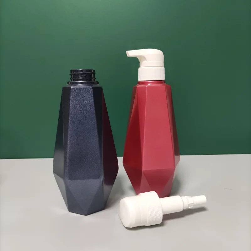 15oz Unique Shape Shampoo Shower Gel Bottle PET Plastic Bottle Lotion Bottle Plastic Packaging
