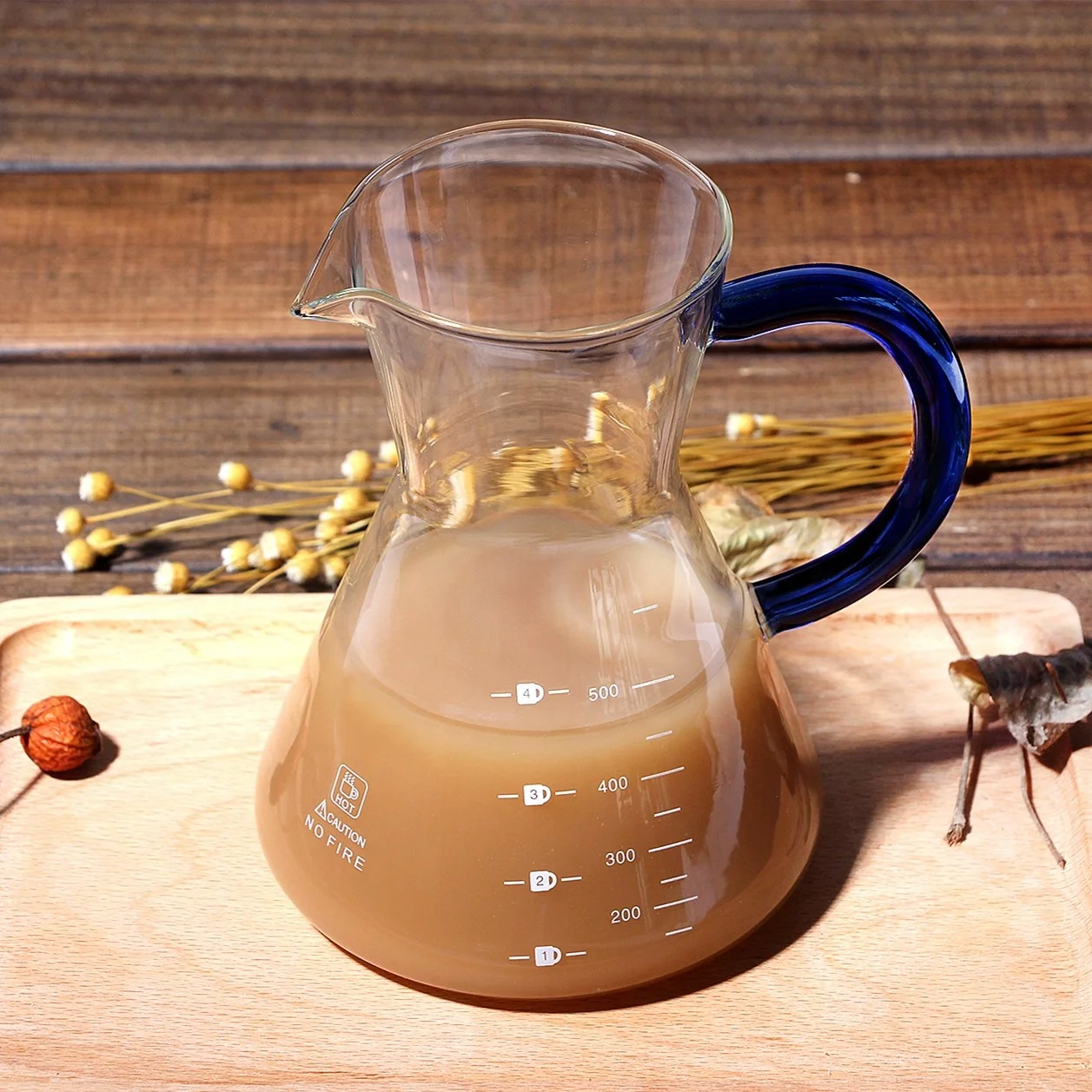 Eco-Friendly Pour Over Coffee Maker Set Includes Apace Living Filter Coffee Measuring Cup Cork Elegant Coffee Dripper Glass Jug