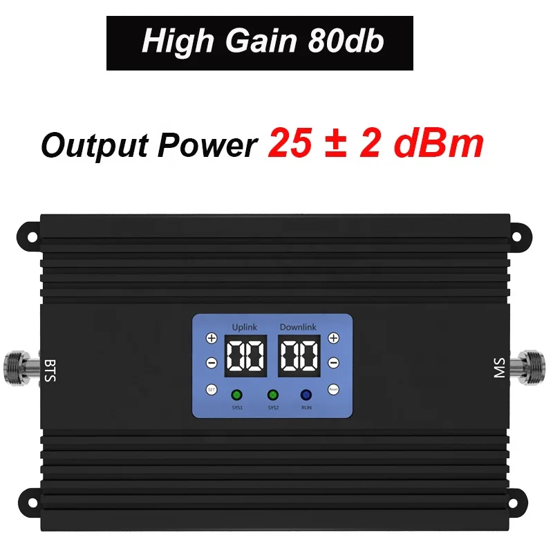 Lintratek engineering powerful 80dB dual band repeater 850 1700mhz gsm outdoor mobile network 3g 4g 5g signal booster
