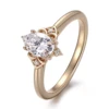 Real solid 14k gold moissanite ring