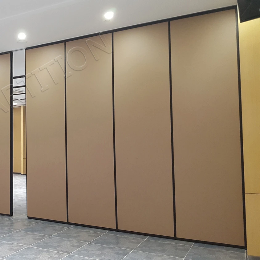 Commercial Hotel Room Office Sliding Partition Wall Panel Soundproof Conference Hall Operate Panel Movable Sliding Door