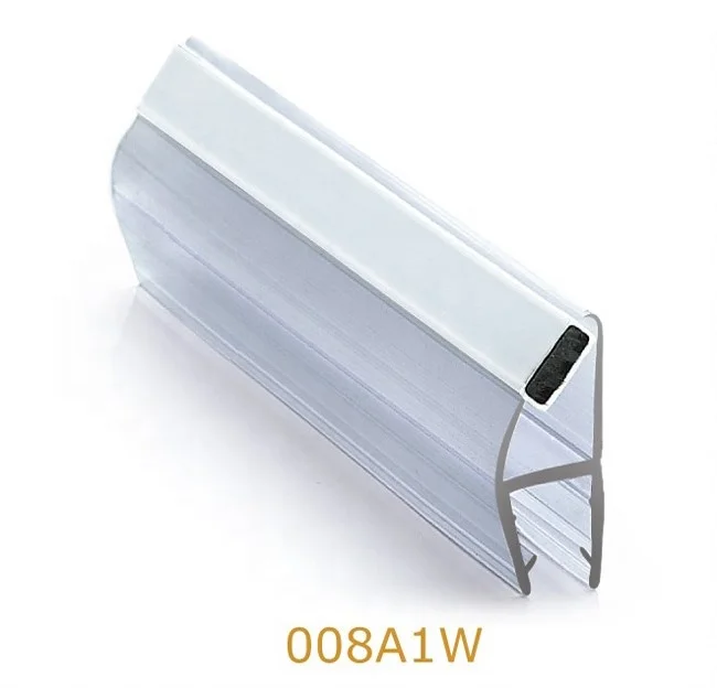 Bathroom Door  Accessories Frameless Glass Shower Door Waterproof Magnet  Seal 180 Degree Magnetic PVC Seal Strip