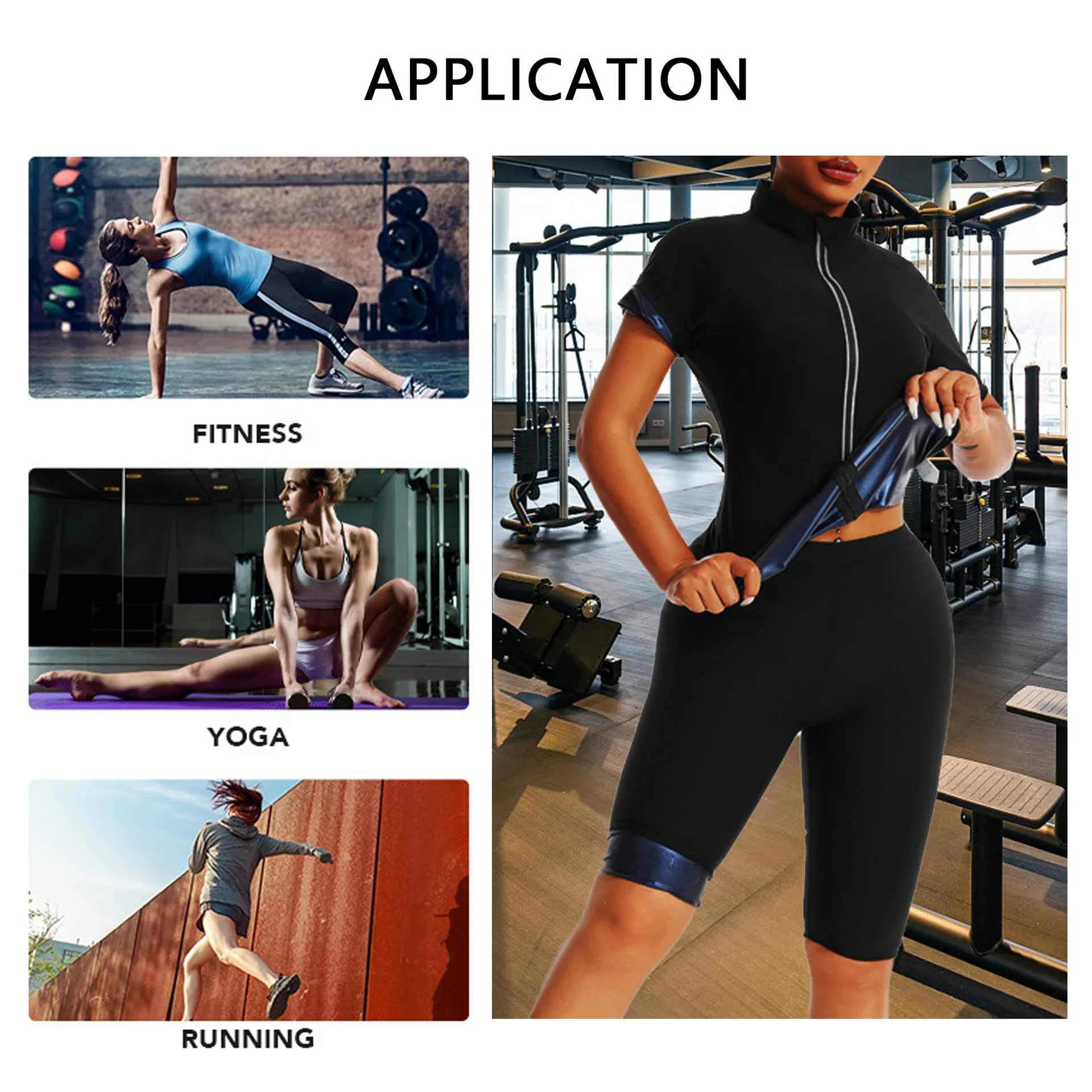 Women's Sweating Short Sleeves Jackets Fitness Sports Sweating