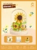 7414 regno segreto-girasole-con base copertura trasparente
