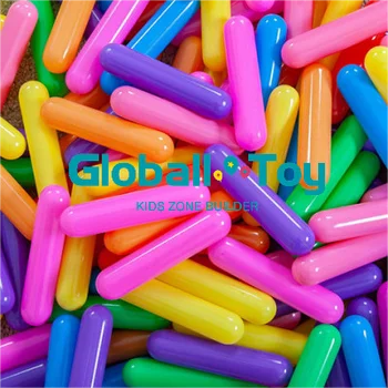 BPA Free 12.8 cm Hot Selling Kids Safely Play Tube Shape Plastic Ocean Pit Ball Eco-Friendly Toys for Children