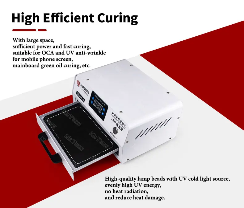 High Power LED UV Light PCB Resin UV Glue Curing Oven Box for Mobile Phone Repair