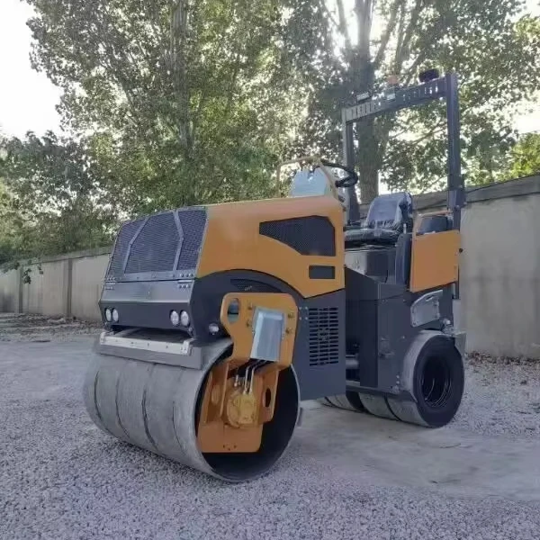 4 ton 5 ton Tire road roller compactor machine small double drum vibration asphalt roller with CE