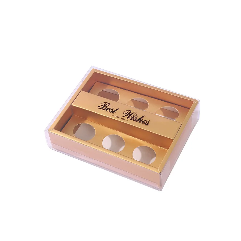 Custom Foldable Gold Box with Plastic Tray Small Chocolate Gift Box