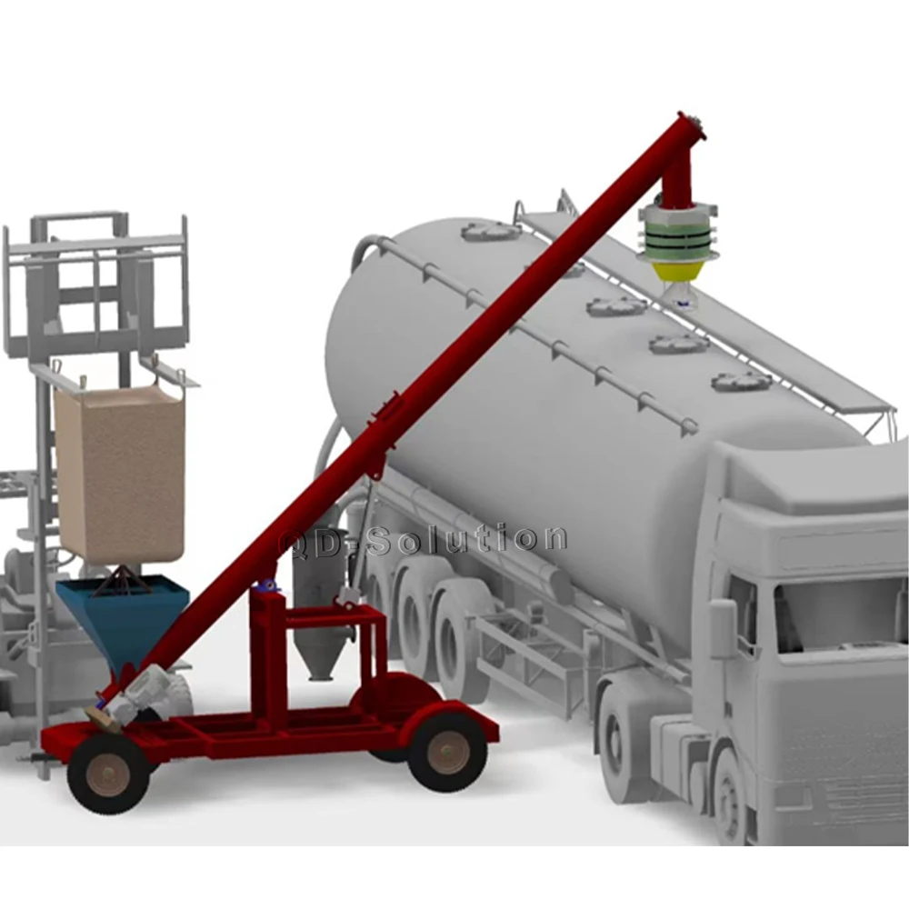 Flexibility Mobile Bulk Truck Loading System Big Bag Silo Truck Loader for Loading Bulk Goods