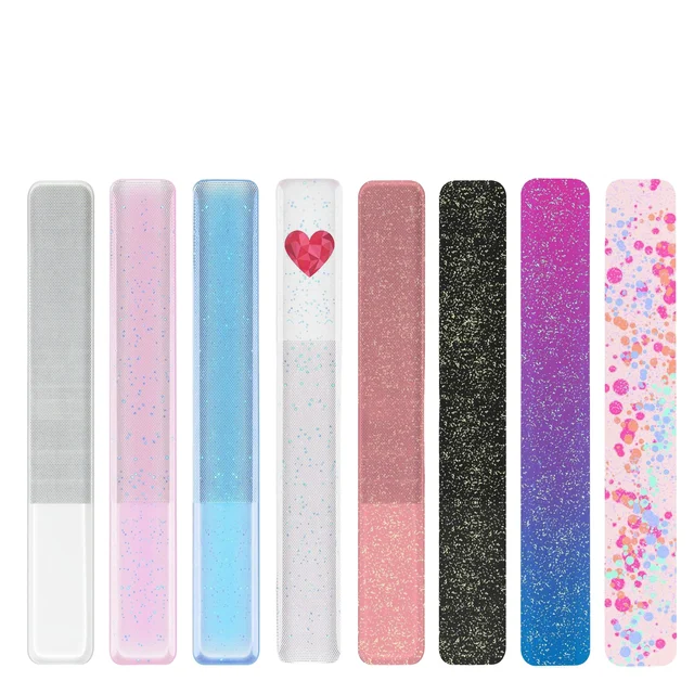 Wholesale Nail Buffer Reusable Double-Sided Small Nano Crystal Glass Nail File Washable with Case for Beauty Tools