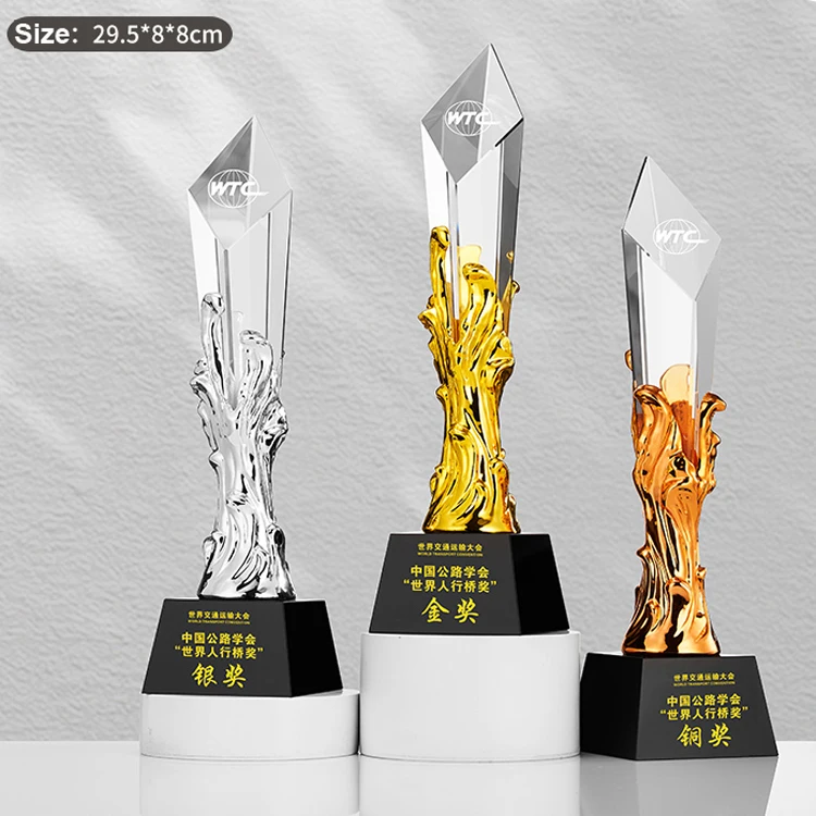 product wholesale professional custom personal logo engraving pillar star crystal trophies and awards-37