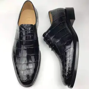 Goodyear Best-Selling crocodile Skin Shoes Pretty Party Wedding Official Shoes for Men Alligator Leather Men's Shoes