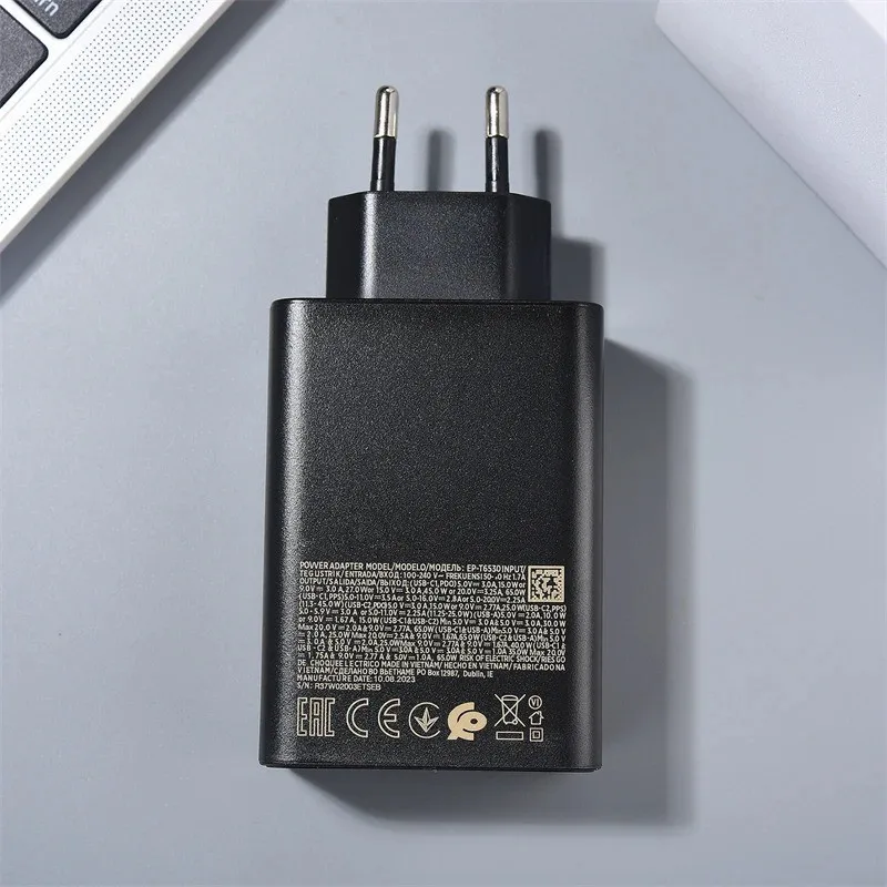 65W USB-C Power Adapter Fast Charging for Samsung S22/S23