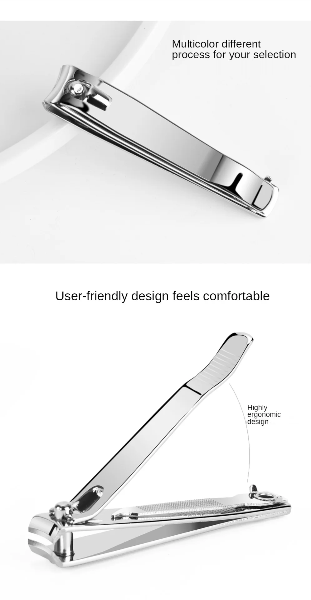 product factory price wholesale stainless steel nail clippers manicure tool nail cutter-5
