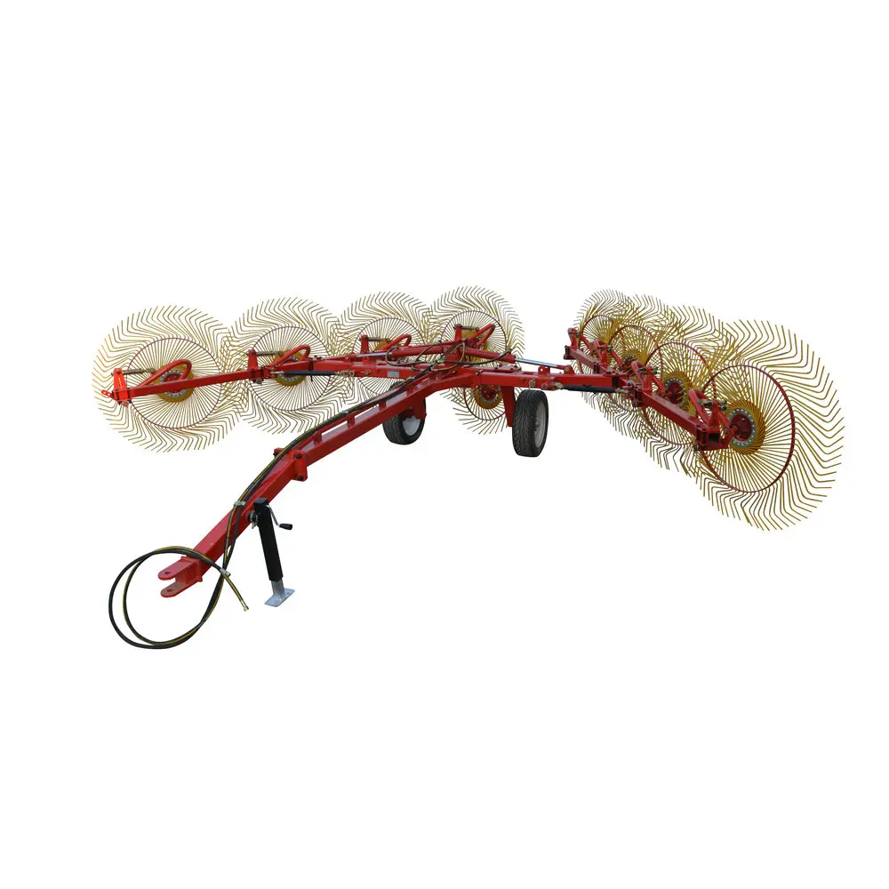 High Efficiency Tractor Pulling Power Wheel Lawn Rake Wheel Rake hay Rake