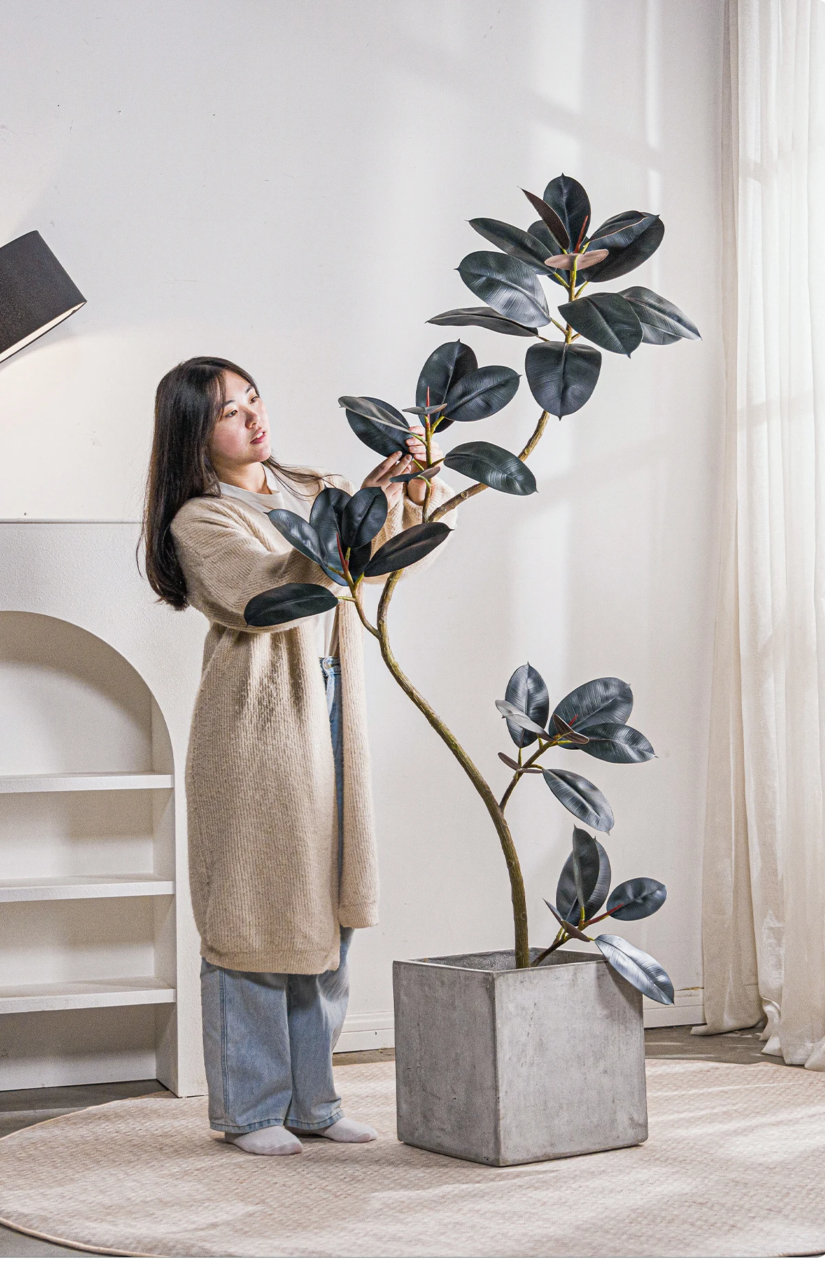 Artificial Plants Greenery Faux Plant Tree Large Artificial Banyan Tree Plant Artificial Tree Indoor Outdoor Decoration with Pot factory