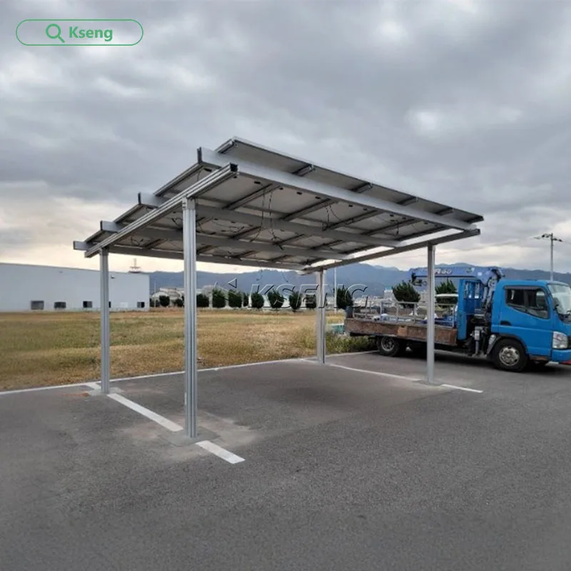 Easy Installed Aluminium Solar Roof Carport Structure Car Parking Solar Mounting System Steel Carport Solar Roof Carport