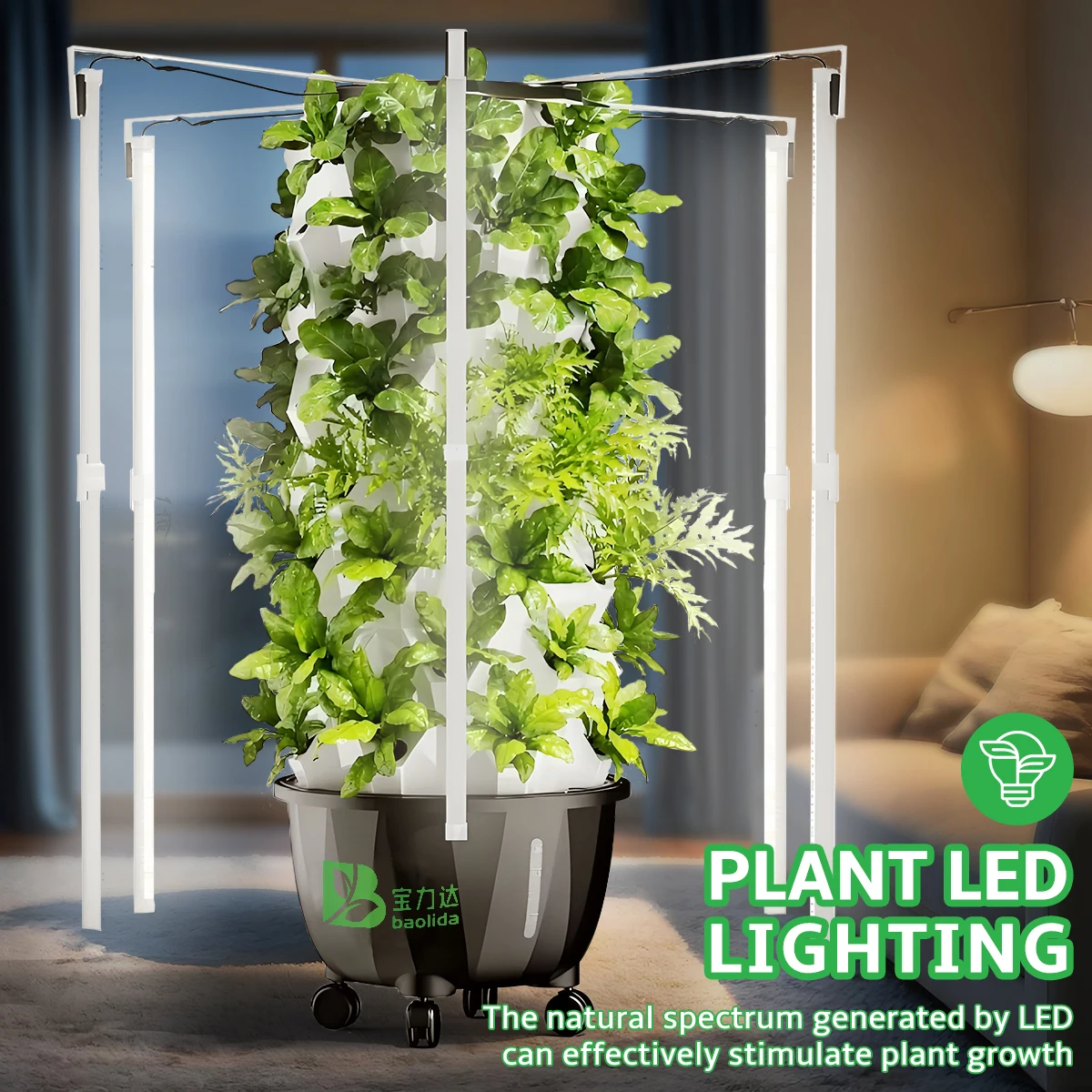 65L 10 Layer 80 Holes Dwc Aeroponic Growing  Tower Farming Vertical Garden  Hydroponic Systems for Sale