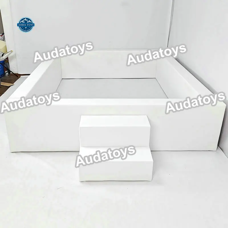 Customized Size And Color Indoor Soft Play White Slide Ball Pit For