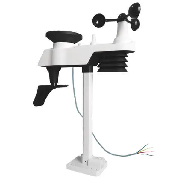FT019T Wired Weather Station Sensor With Temperature Humidity Rainfall Anemometer UV Solar Radiation RS485 or Serial Interface