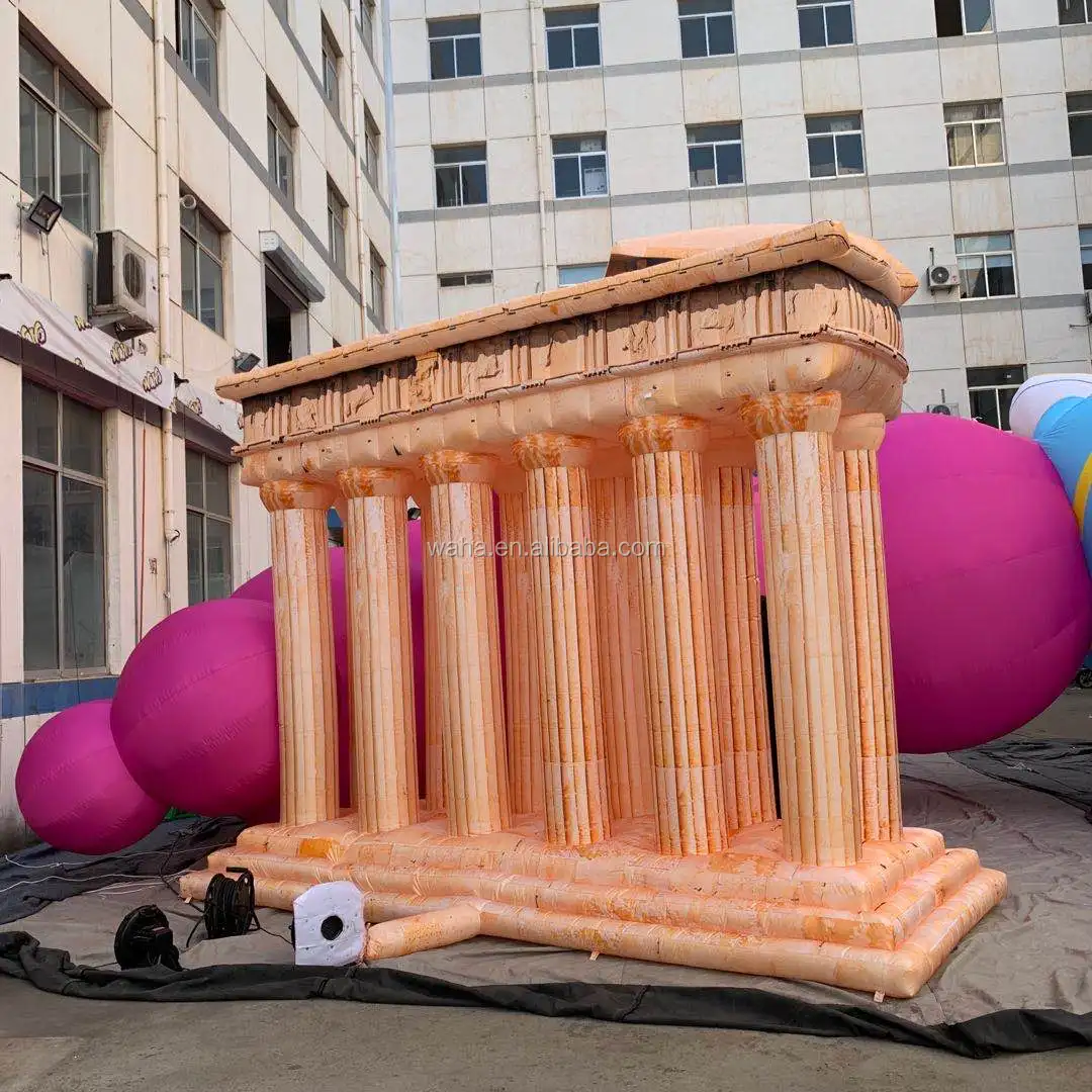 Simulated Building Large Inflatables Greek Temple Decor