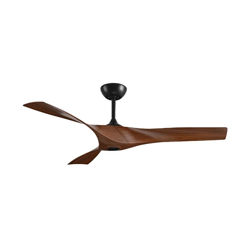 พัดลมเพดานมอเตอร์ BLDC จากโรงงาน ไม่มีไฟ เส้นผ่านศูนย์กลาง 52 นิ้ว ใบพัด ABS กลับด้านได้ ควบคุมด้วยรีโมต สำหรับการทำความเย็นภายในอาคาร