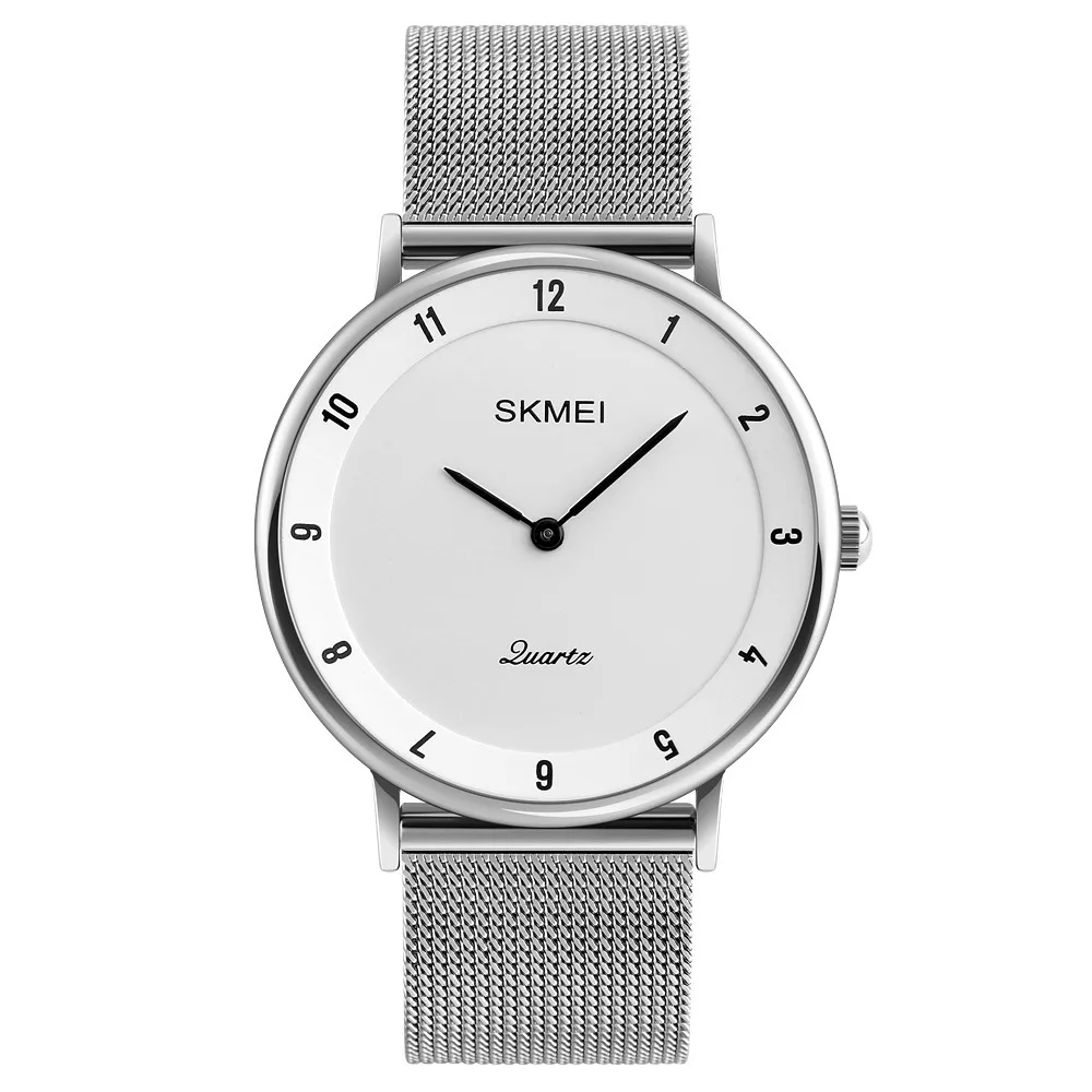 skmei mens watch fashion business milan band watch quartz watch