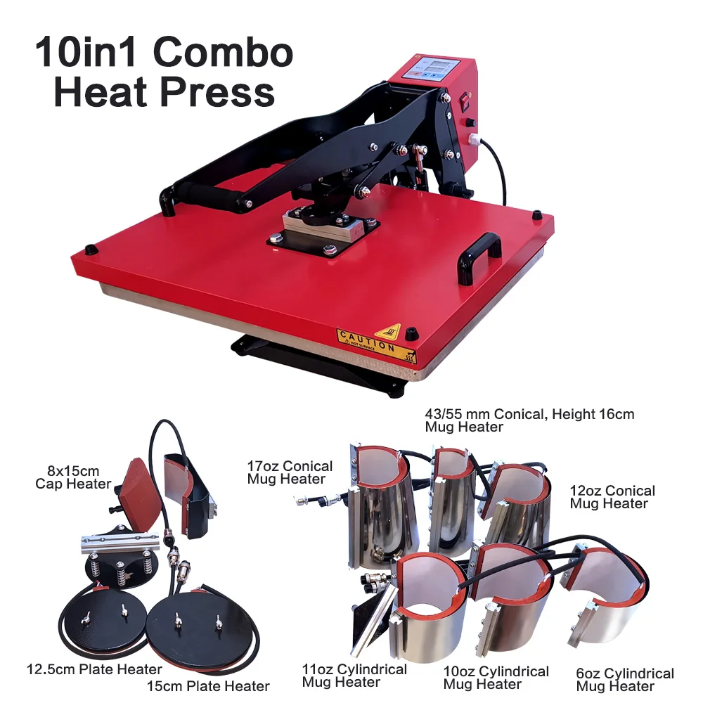 10 In 1 Combo Heat Press Machine Sublimation Heat Press Heat