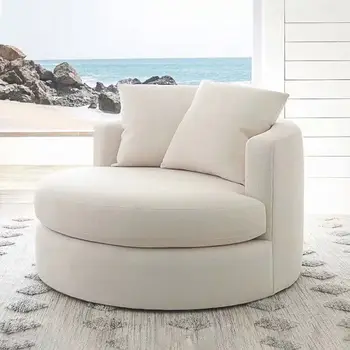 Modern round egg single sofa chair living room revolving lounge chair Hotel family villa leisure design