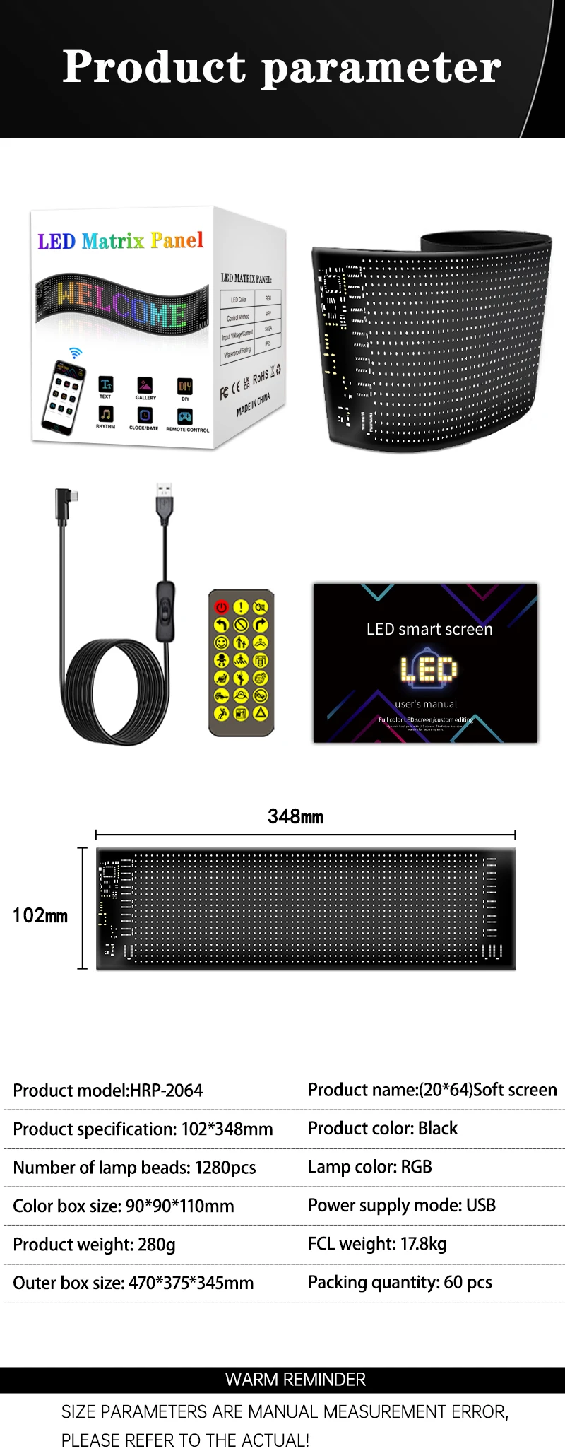 Flexible LED Panels for Car Taxi - Waterproof & Programmable