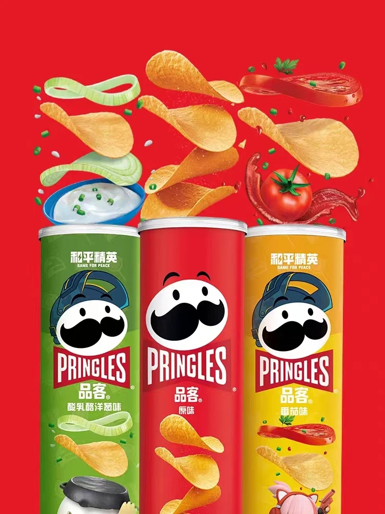 中国製高品質110g缶詰スパイシープリングレスパフ食品スナックポテト