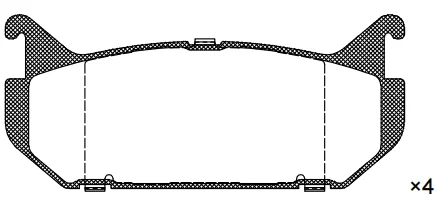 ベティ D584-7464 D584 GDB1140 AN-384K D3083 D584-7464 BRAKE PAD for Mazda
