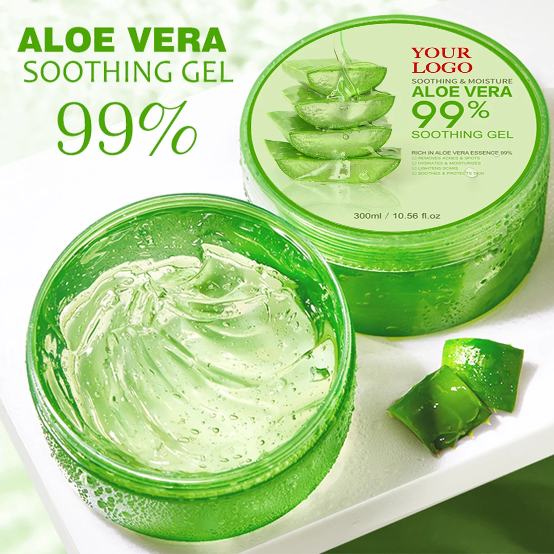 Private Logo Skin Lightening Smoothing Gel Aloe Vera Face Cream Natural Organic 99 Pure Aloe 0415