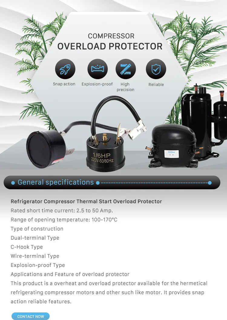 Refrigerator Fridge Compressor Start Relay Thermal Overload Protector ...