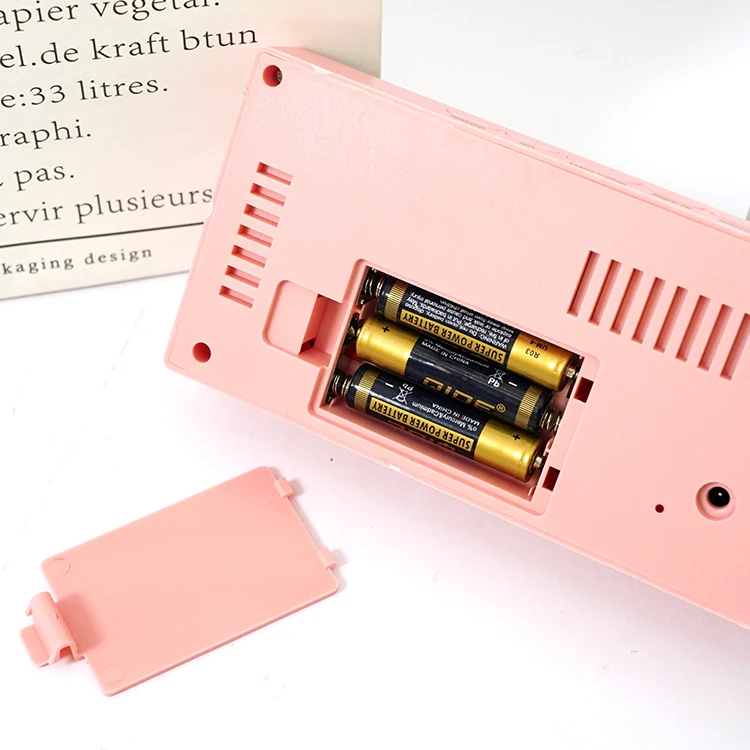 Digital Clock Snooze Alarm Cute Silent Mirror Desktop LED Electronic Clock for Student Children