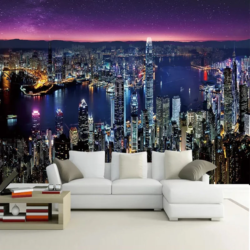 Custom 3d Photo Wallpaper Murals City Night View Modern City Building Mural  Study Room Bedroom Living Room Background Home Decor - Buy Building  Wallpaper,Wallpaper For Nightclub,Wall Paper Modernism Product on  