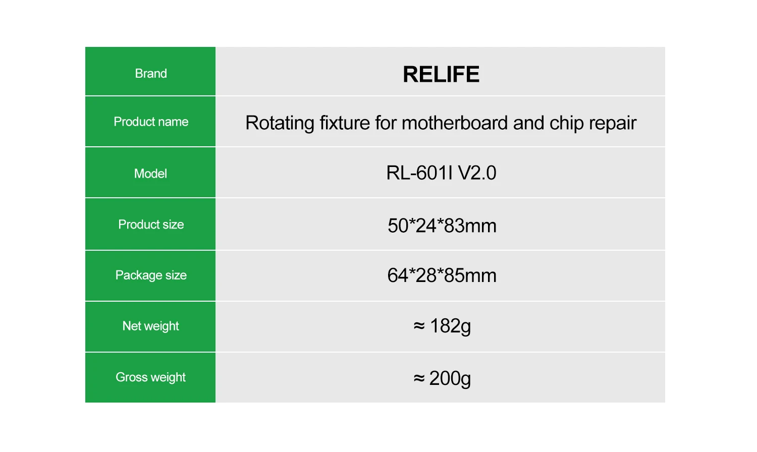 Hot Selling RELIFE RL-601I Mini Motherboard Chip Repair Mini Rotating Fixture for Motherboard Repair CPU Chip Removal