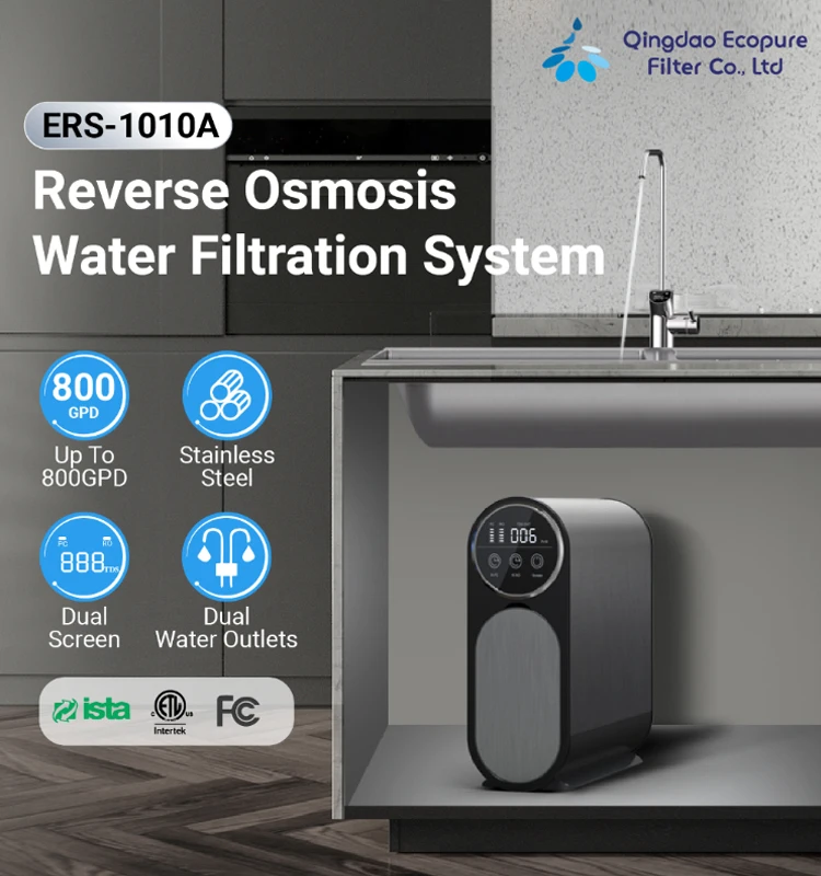 Системы очистки воды TDS с двумя выходами жилой аппарат обратным осмосом 1000