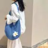 Borsa grande a fiori blu