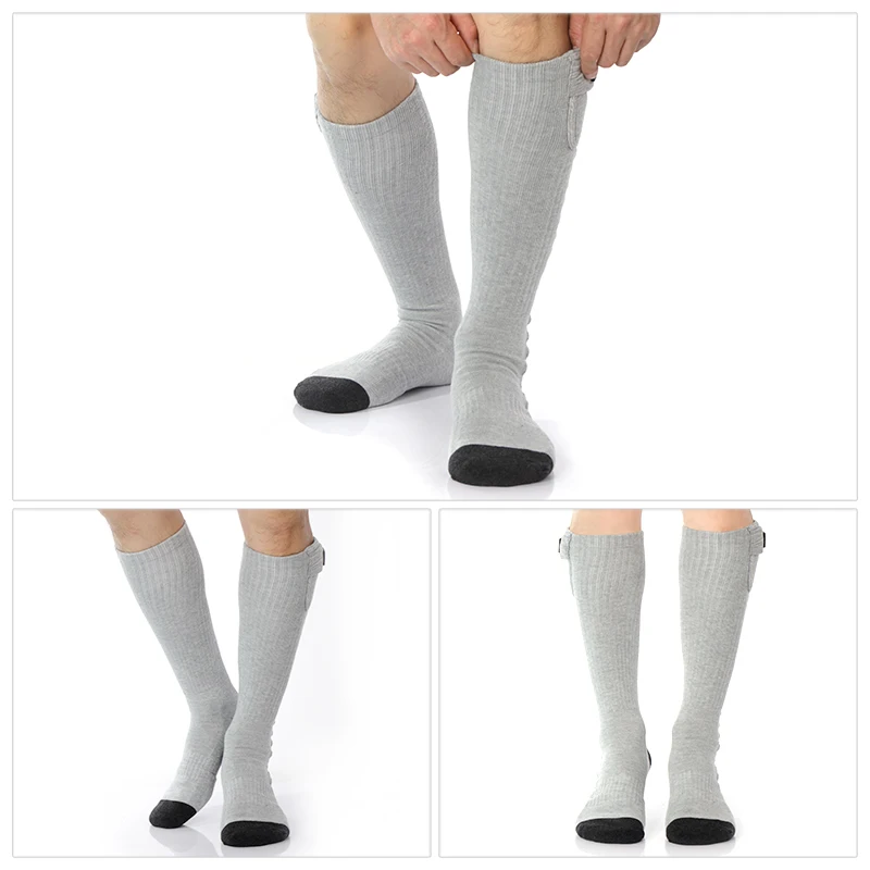 For SAVIOR Coolmax Men's Casual Foot Warm Breathable Rechargeable Battery Heating Socks 7.4V Winter Thermal Electric Heated ODM