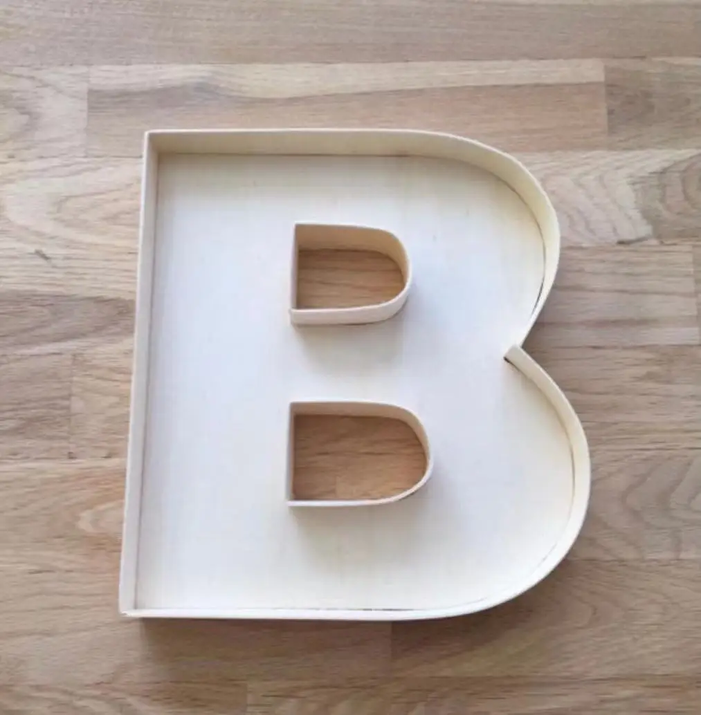 3D Wooden Alphabet Fillable Letters Hollow Letters Fillable Number