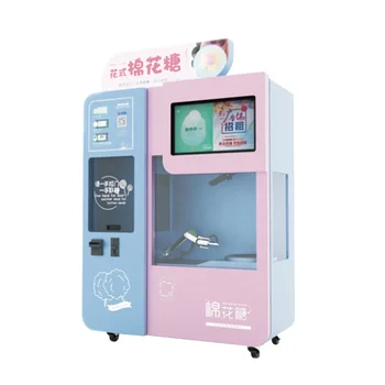 Fully Automatic Cotton Candy Vending Machine Vending Cotton Candy Making Machine are selling like hot cakes