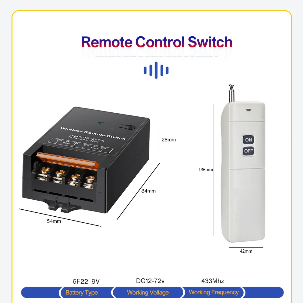 GLC 30a Relay 5km Long Range Remote Control On/Off Rf Switch Remote Starter Switch 12v Wireless Remote Switch With Feedback