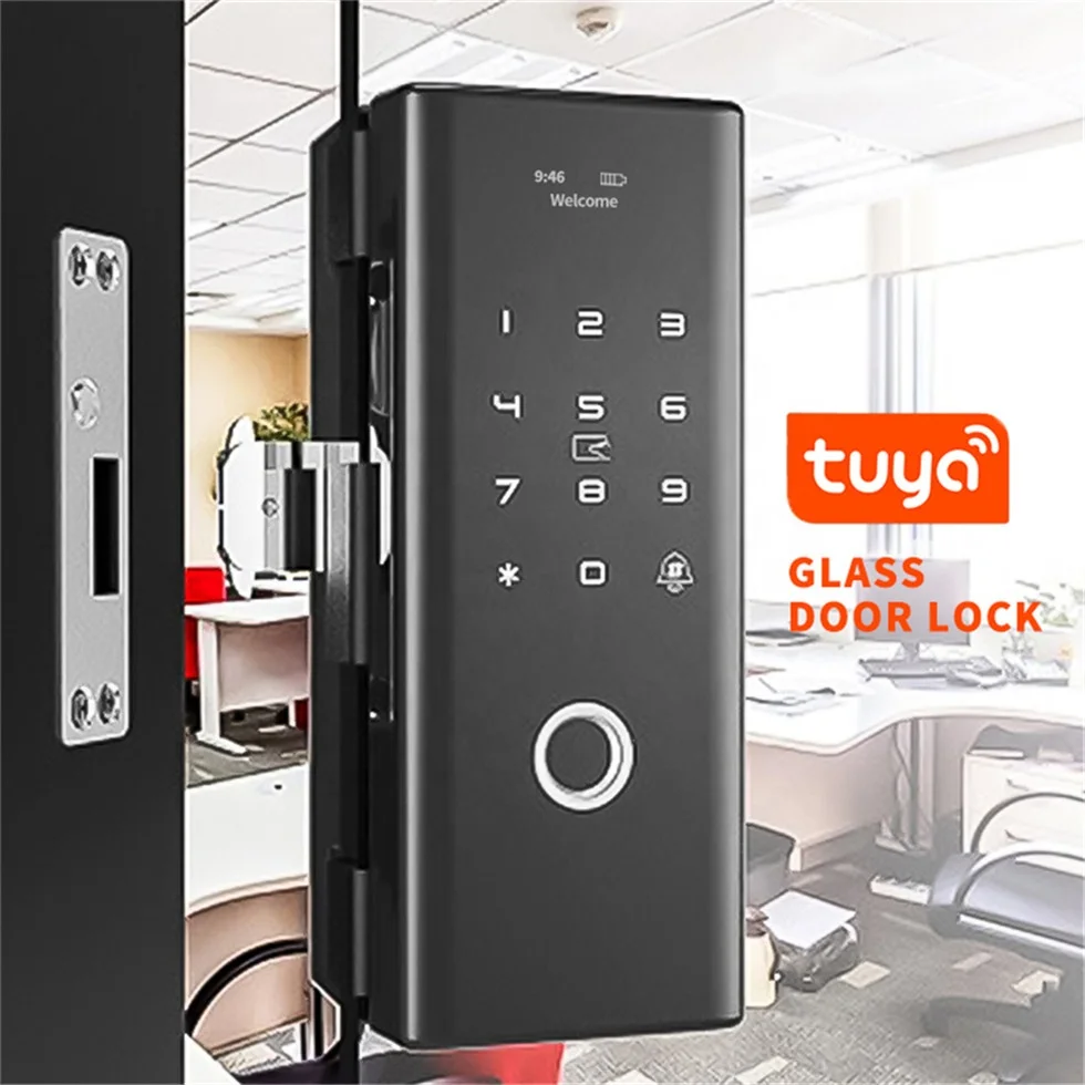 10 12mm Tuya Wifi Aluminum Sliding Keypad Glass Door Digital Smart Lock Buy Sliding Glass Door Lock Glass Sliding Door Lock Glass Door Smart Lock Product On Alibaba Com