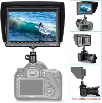 Neewer F100 7inch HD Video Assist IPS 1280x800 Camera Field Monitor with Sunshade and Ball Head for DSLR Cameras detail image