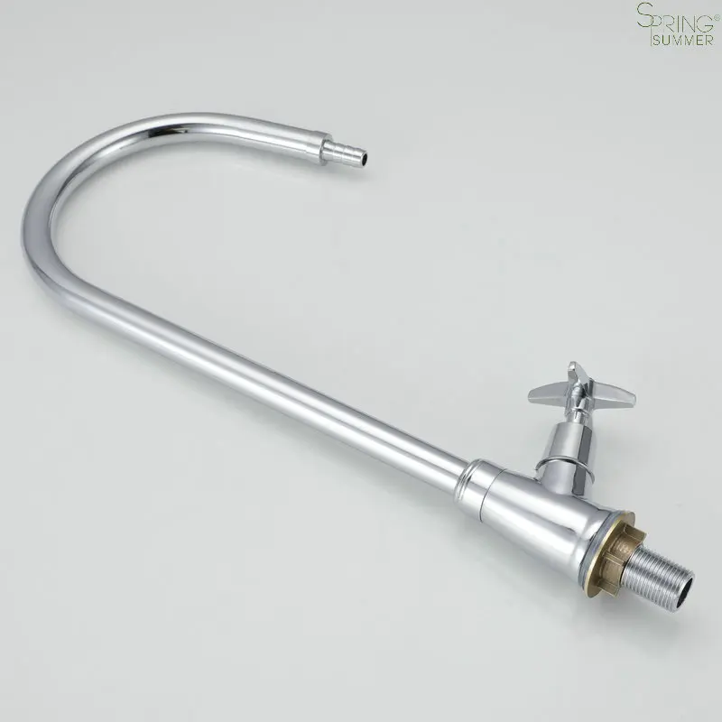 Single Laboratory Water Faucet Black Lab Sink Basin White Chrome Elbow Laboratory Taps