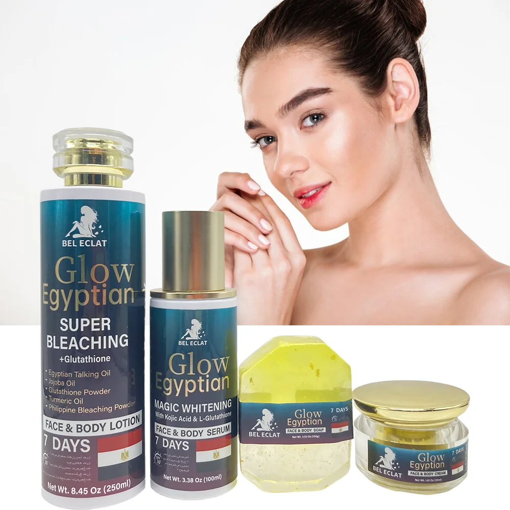 cara pemakaian l-glutathione moist whitening lotion spf 70 Perawatan Kulit Profesional Advance Brightening Egyptian Glow,Aman Untuk Kulit Sensitif,Set Pemutih Khusus,Mengurangi Flek Hitam sport